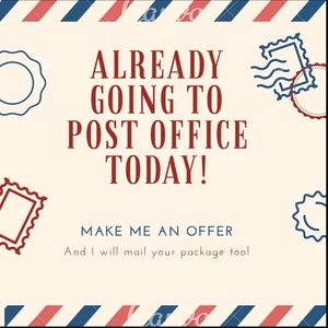 I'm going to the post office today!